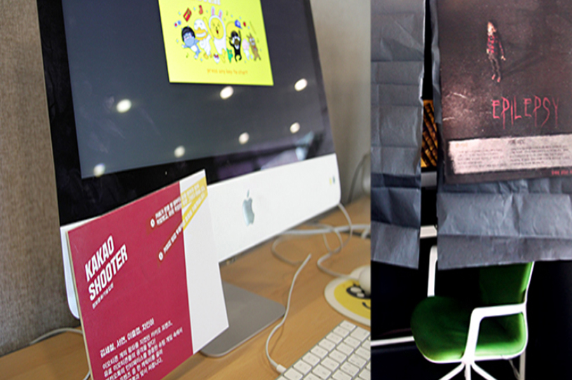 과제전에 전시된 슈팅 게임, 호러 게임도 있네요 