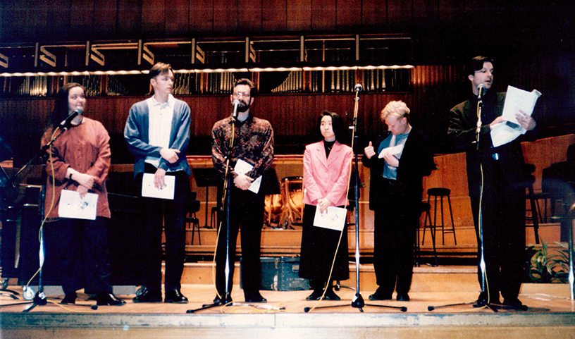 이신우 교수님의 런던 유학 시절, 음악원 대표들과 함께