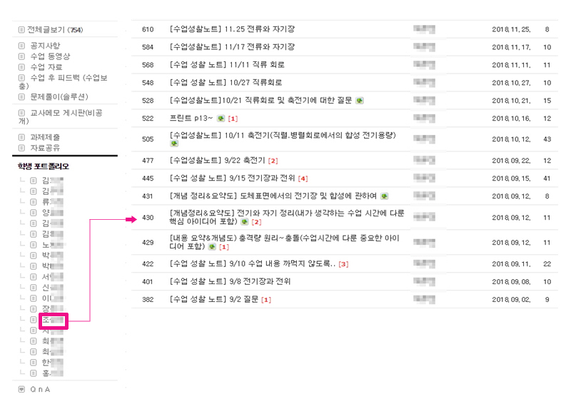 카페 이름 게시판